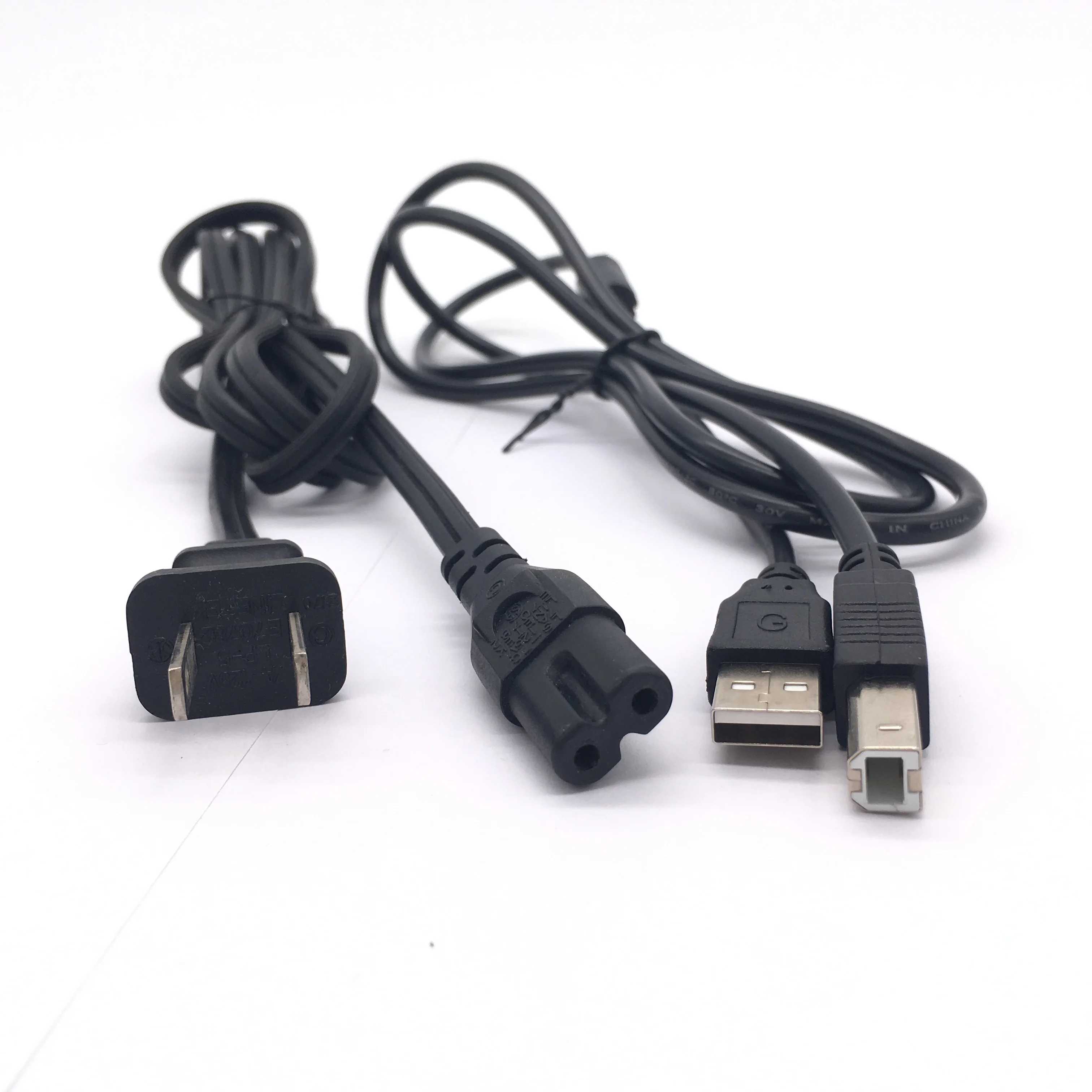 Usb Cable+power Cord Printer For Epson Expression Home Xp2100 Xp4105