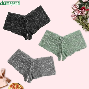 

CHAMSGEND 3PCS/Set Sexy Underpants Women's Plus Size Bowknot Briefs Lingerie Elastic Panties Underwear Mujer