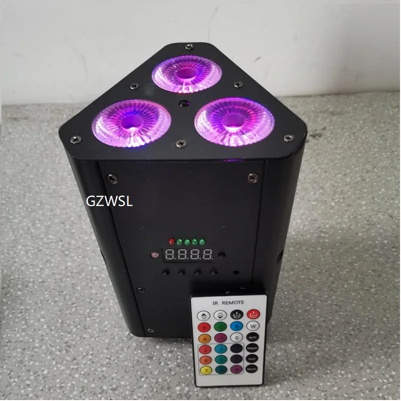 LED Par Cans 3pcs 15W RGBWA 5 in 1 Triangle Par Lights  (11)