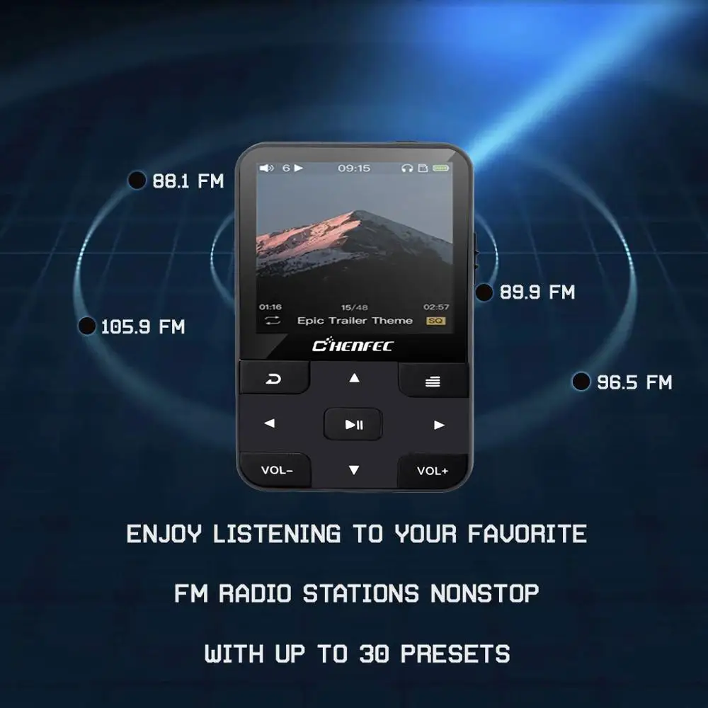 MP3-плеер с зажимом Bluetooth 4,0, музыкальный плеер без потерь, 16 ГБ, с шагомером, fm-радио, поддержка TF карты+ повязка на руку