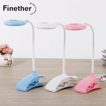 

Finether USB LED Ring Desk Lamp 2 In 1 Clip-On Table Light 360 Degree Adjustable Eye Care LED Desk Lamp Reading Lamp for Home