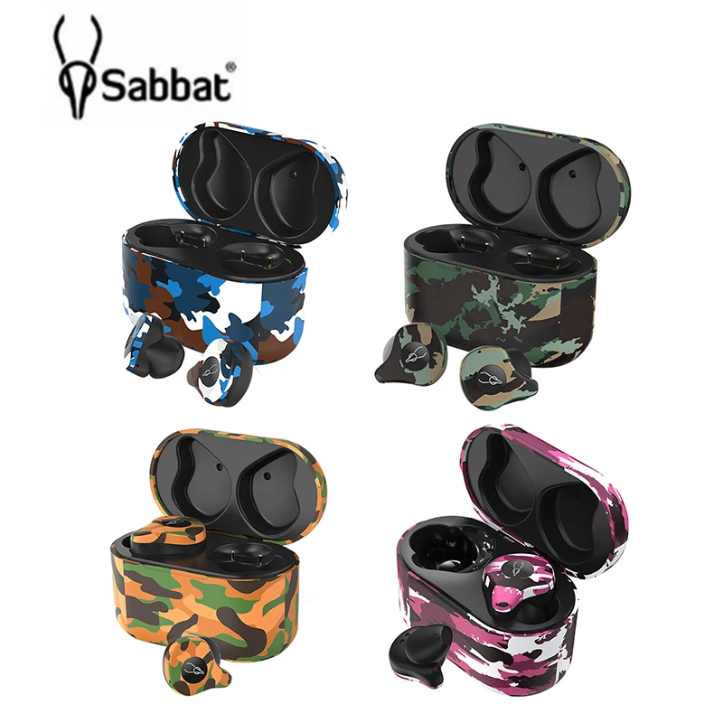 Sabbat X12 Pro Наушники-вкладыши TWS с Беспроводной Bluetooth 5,0 Наушники камуфляжные спортивные стерео Hi-Fi наушники Шум Снижение гарнитура с микрофоном