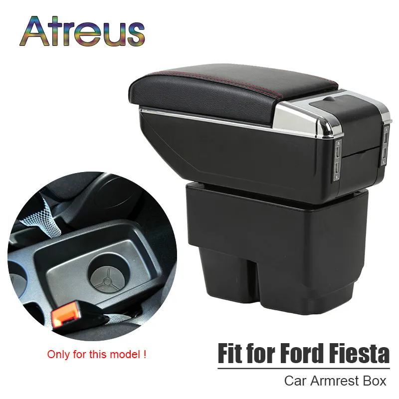 1 Набор для Ford Fiesta Mk7 7 2009 2017 подлокотник USB зарядный интерфейс повышающий
