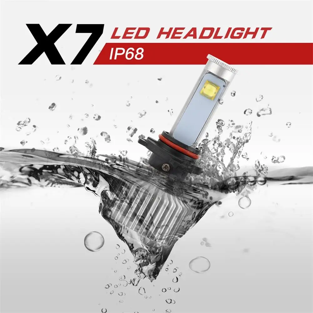 X7LED фары 9006-6000K-A автомобильная лампа для фары авто