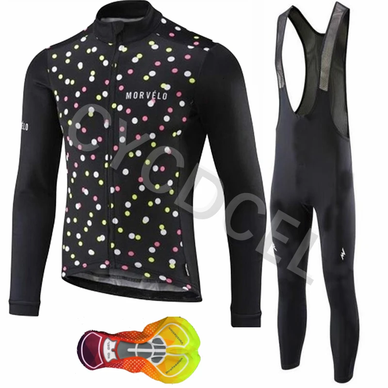 Новинка, Morvelo pro team, велосипедная майка, 16D гелевая подкладка, комбинезон, набор, мужская одежда с длинным рукавом для триатлона, велосипедная одежда, Майо, Ropa Ciclismo