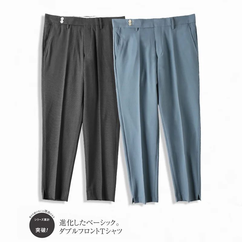 

Zogaa 2019 New Summer Autumn Male Trousers Mens Korean Version Slim Feet Straight Suit Pants Cotton Smart Casual Male Suit Pants