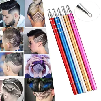 

10Pcs Shaving Blades+1 Pen Hair Carving Pen Magic Hair Styling Eyebrows Beards Razor Salon DIY Engraved Razor Pen Hair Refined