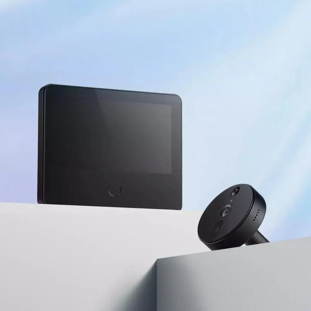 Умный беспроводной дверной звонок Xiaomi Mijia с кошачьим глазом и 5 дюймовым