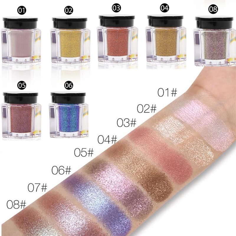 

2019 New Metallic Glitter Eyeshadow Powder Holographic Shimmer Eye Shadow Makeup Diamond Shining Eyes Powder Cosmetics TSLM2