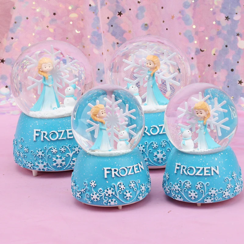 Креативный Дисней Замороженный Снежный шар хрустальный шар вращающаяся музыкальная шкатулка Рождественское украшение для домашнего украшения