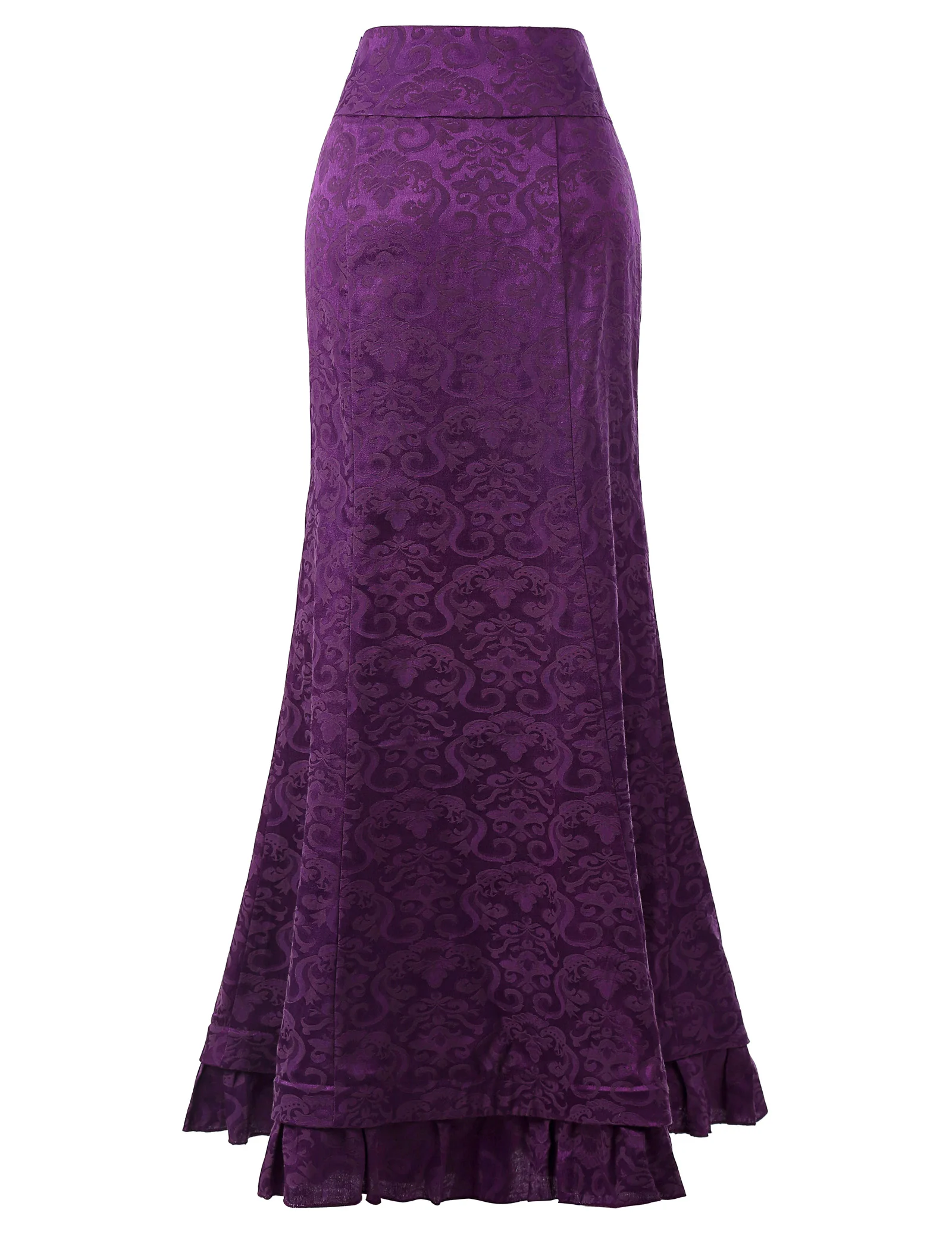 Модная викторианская готика тонкий стимпанк Ретро рыбий хвост юбка Русалка Макси платье