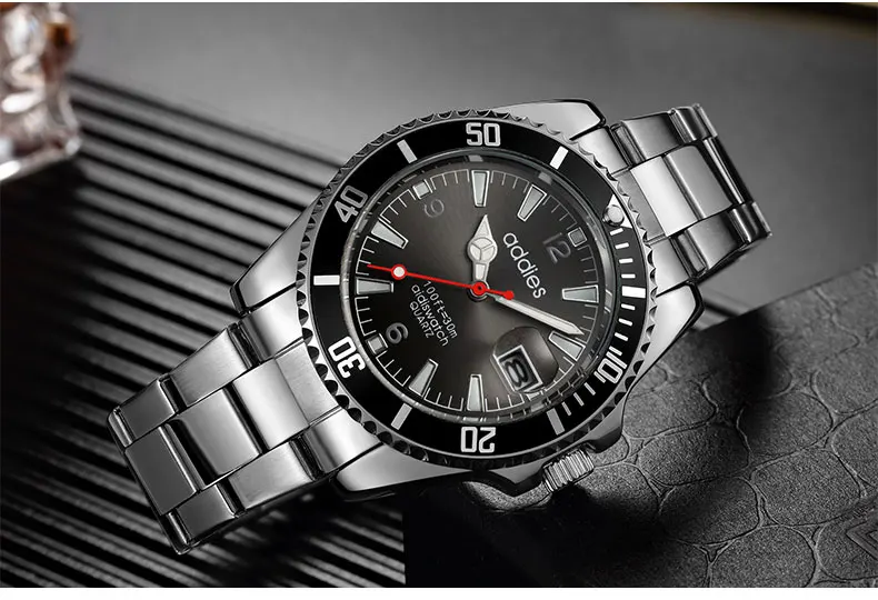 Добавки Топ бренд класса люкс Бизнес повседневные наручные часы модные спортивные Canendar кварцевые мужские часы сталь Водонепроницаемый