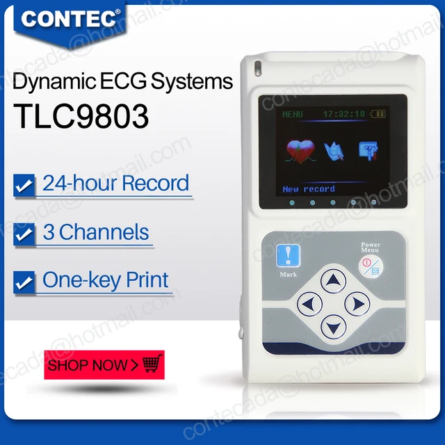 CONTEC TLC9803 3 Channels Recordable Machine ECG Holter System monitoring tester Monitor health care 2