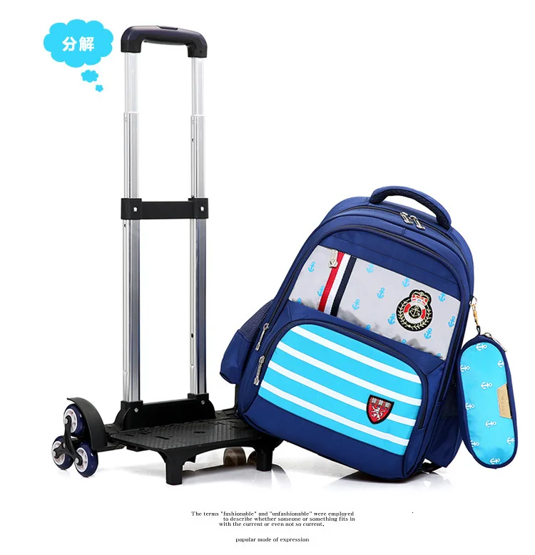 Grils Children Trolley school Backpack School Bags Removable Wheeled Bags Nylon Orthopedic Backpacks for teenagers boys Mochila