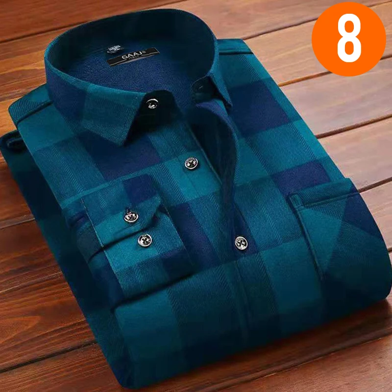 GAAJ осень зима флисовая Мужская рубашка Harajuku одежда в гавайском стиле мужская рубашка уличная Homme рубашки на пуговицах модный бренд 874B1 - Цвет: DB-NB514