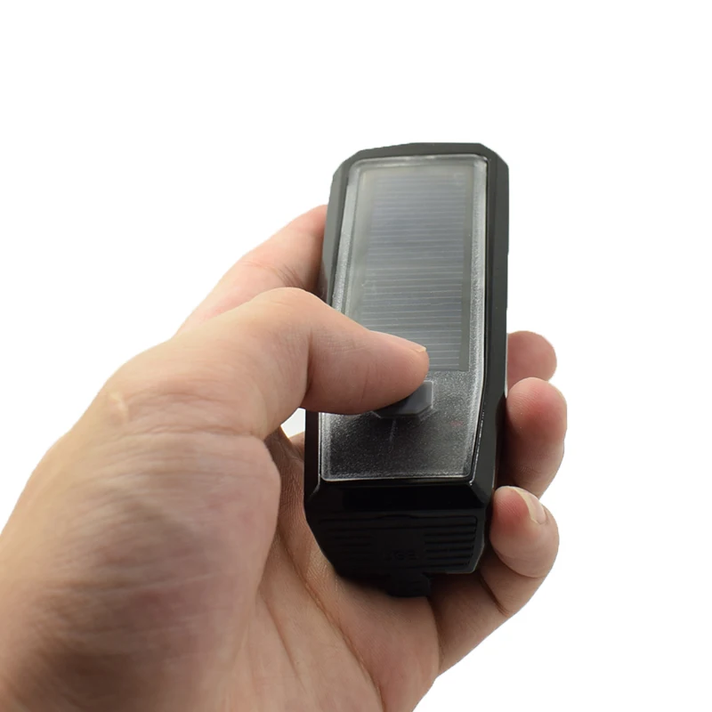 USB Перезаряжаемый велосипедный передний светильник T6 светодиодный 5 режимов велосипедный головной светильник s водонепроницаемый светильник на солнечной энергии велосипедный фонарик с колокольчиком