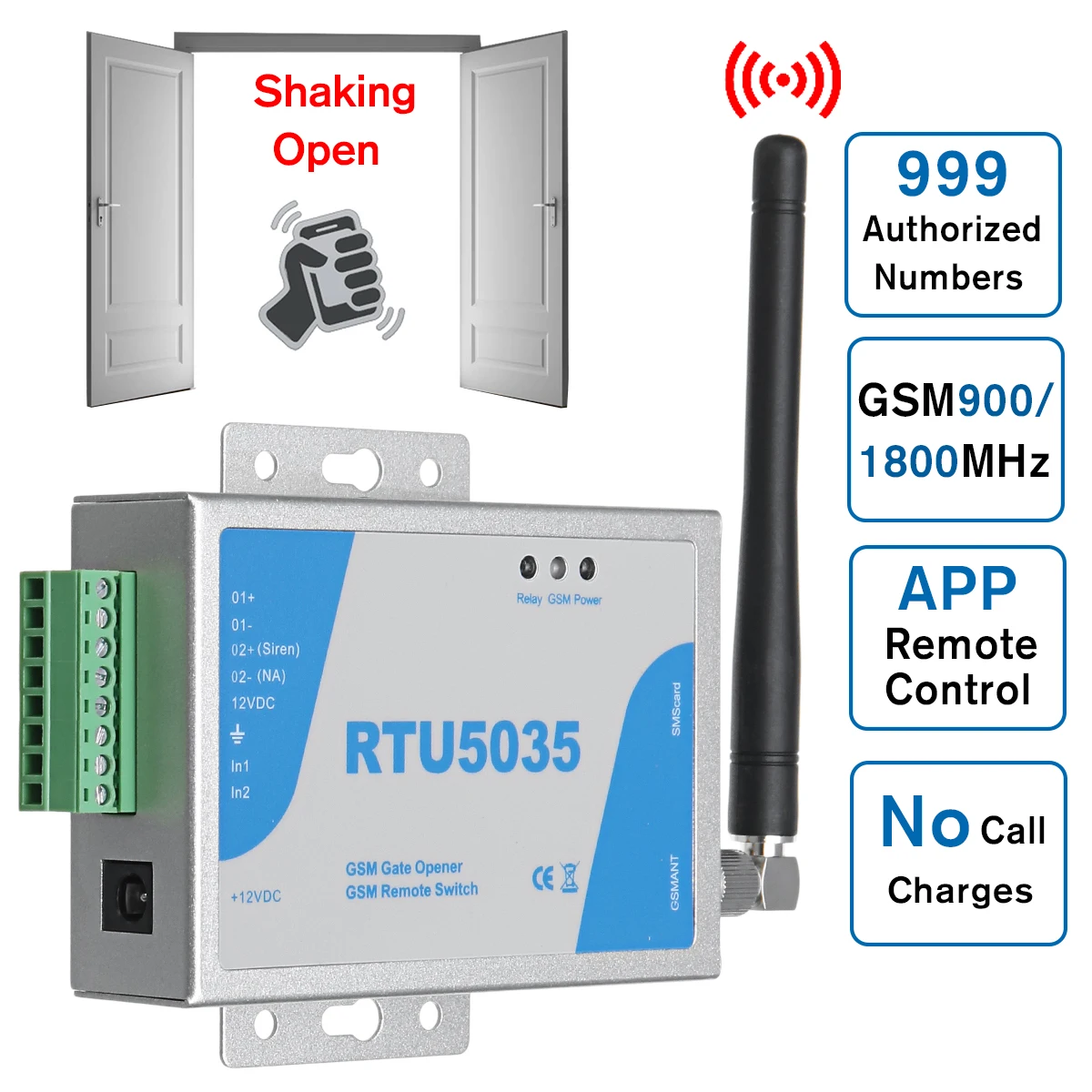 RTU5035 2G 3g GSM открывалка для ворот RTU5024 релейный переключатель двери дистанционное управление Лер телефон встряхивание управление открывалка двери для парковочных систем - Цвет: RTU5035