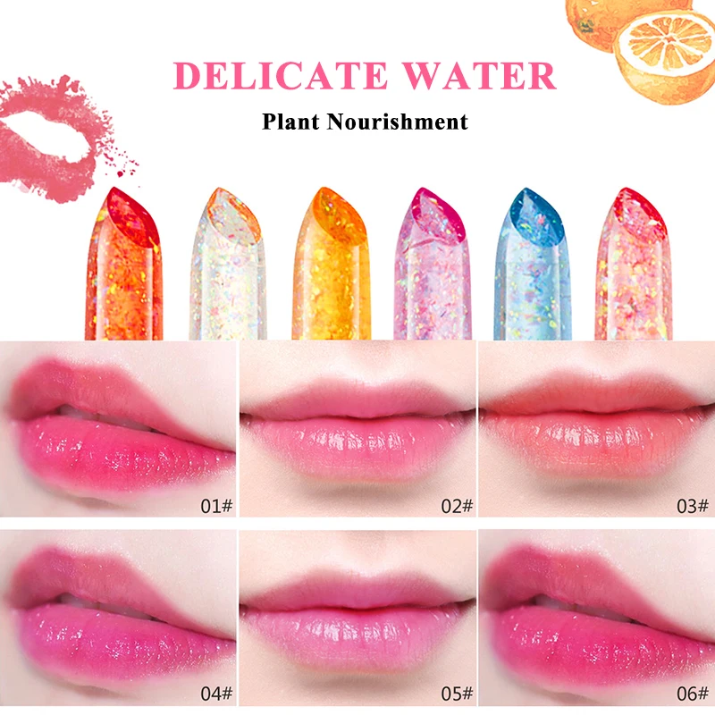 Jelly Lipstick Crystal Diamond Color Change Lipstick lasting Waterproof Moisturizing Lip Balm Three-dimensional Lip TSLM1 Jelly Lipstick Crystal Diamond Color Change Lipstick lasting Waterproof Moisturizing Lip Balm Three-dimensional Lip TSLM1