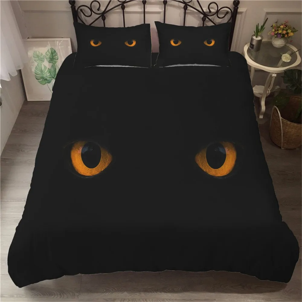 

Custom Abstract Eyes Room Decor Comforter Cover Black Luxury Soft Bedding Set Full Queen Duvet Cover Set 2/3Pcs with Pillowcase