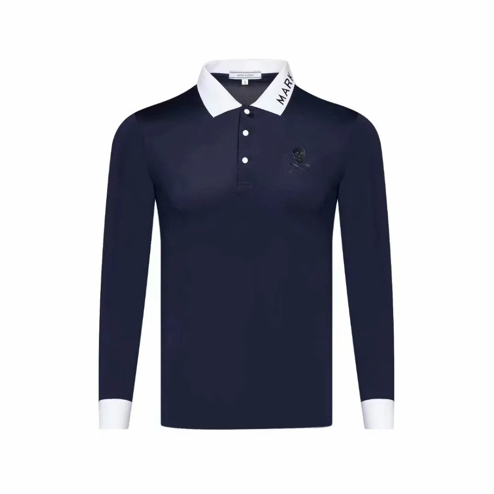 Новая мужская метка с черепом LONA Golf футболки быстросохнущая дышащая одежда с длинным рукавом Спортивные футболки для гольфа