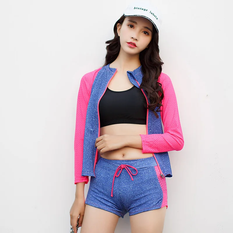 

2018 New Style yue hua tian Bathing Suit WOMEN'S Seperated Swimwear Sports Lively 8183