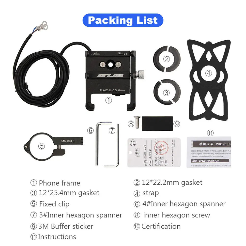 GUB G-91 ˷̴ ձ ޴ Ȧ, USB   Ʈ,     ڵ  ĵ