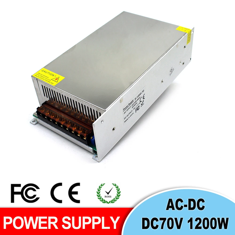 Регулируемый DC80V 15A 1200W Выключатель питания светодиодный трансформатор драйвера