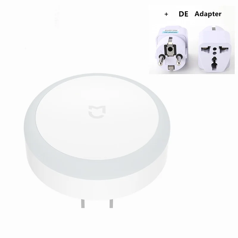Add DE Adapter MI Mijia LED Night Light With Light-controlled Sensor Light Touch Switch For Bedroom Corridor Infrared Induction Night Lamp - Цвет корпуса: Add DE Adapter