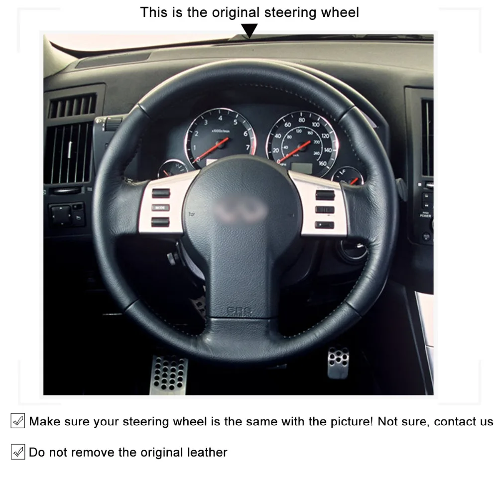 Чехол на руль MEWANT черный замшевый чехол для Infiniti FX FX35 FX45 2003 2008 Nissan 350Z 2004 2005 2006 2007 2009