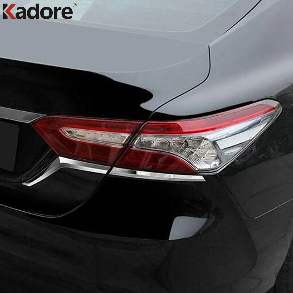 Для Toyota Camry XV70 2017-2019 Chrome задний фонарь Крышка лампы отделкой БРОВЬ ВЕК скошенный декоративный ободок стайлинга автомобилей