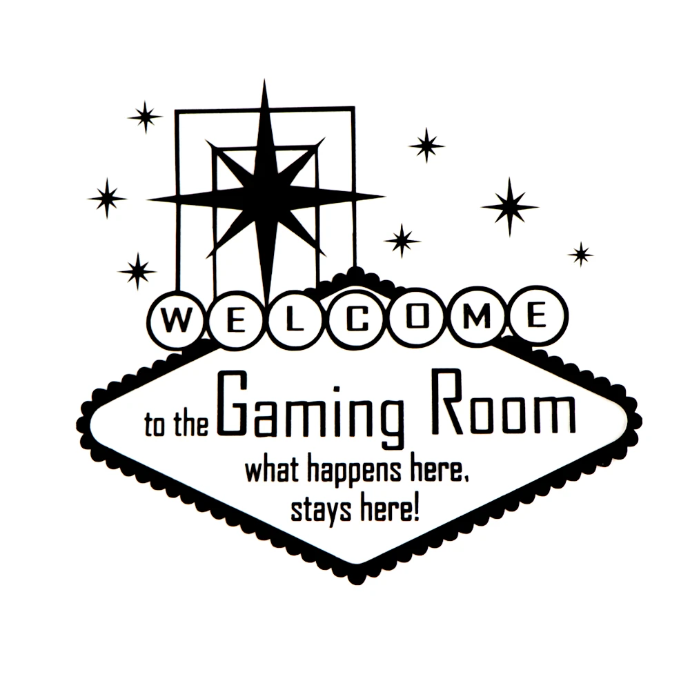 

A-0582 Fun Welcome To Caming Room Word Decor Sticker PVC Auto Motorcycle Windshield Sunscreen Waterproof Cool Style Car Decal