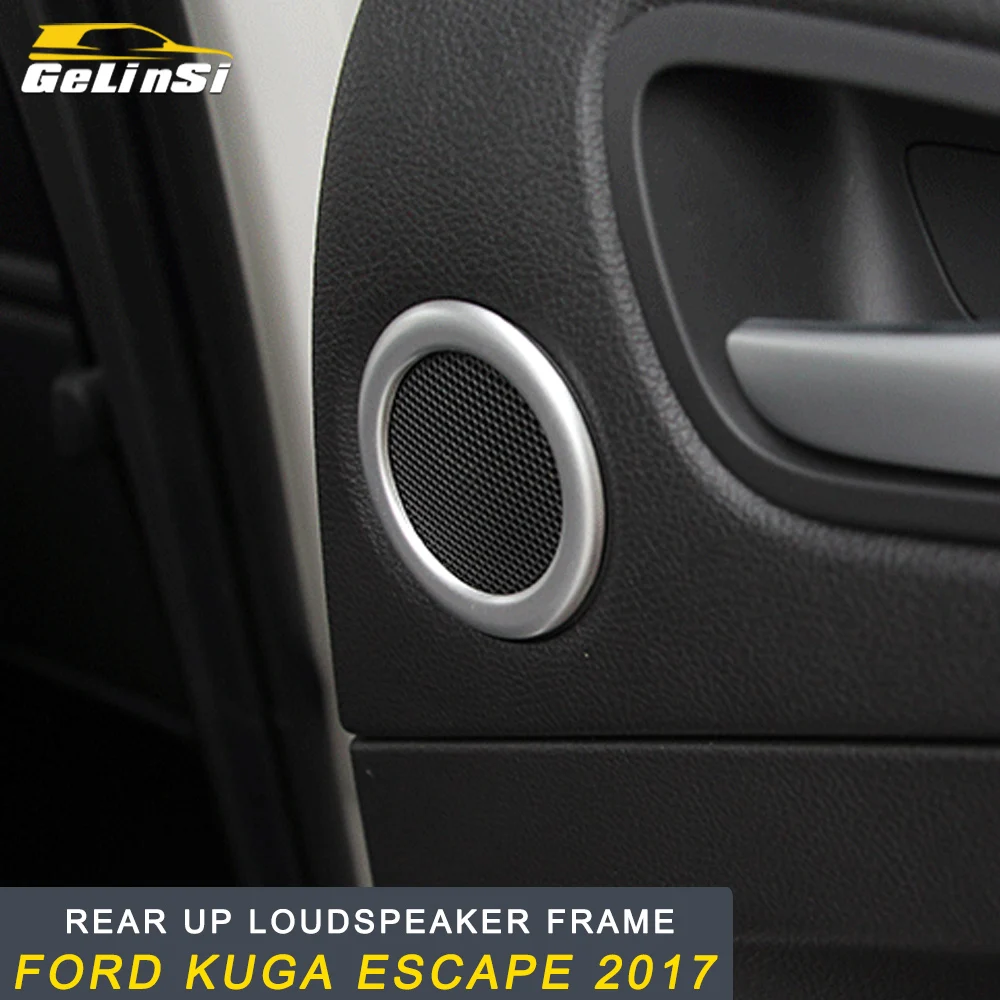 

GELINSI Rear Up Loudspeaker Frame Cover Trim Frame Sticker Interior Accessories for Ford KUGA Escape 2017 2018