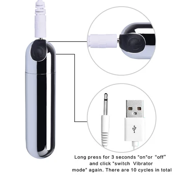 Rechargeable Mini Bullet Vibrator G Spot Stimulator Clitoral Sex Toys for Women/Beginners USB Charge 10 Speed Strong Vibration 4