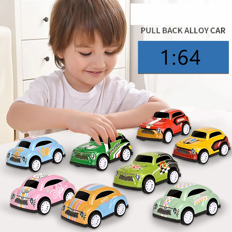 

8 PCS/Set Mini Diecast Car for Children Alloy Pull Back Car for Boys Vehicles Model Toy Metal Taxi Bus Toys Alloy Car for Kids