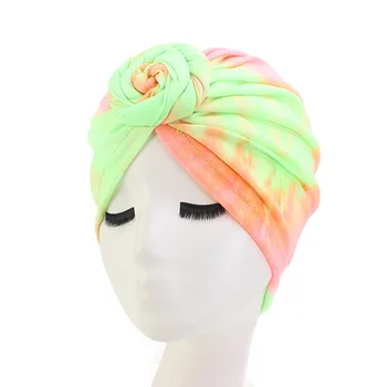 

Turban Hat Hair Caps with Big Bow Soft Cute Knot Nursery Beanie Knotted Headban Hair Night Sleep Caps Hat Hait Styling Tools