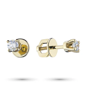 

Pusety of yellow gold with diamond e0301ps04080200