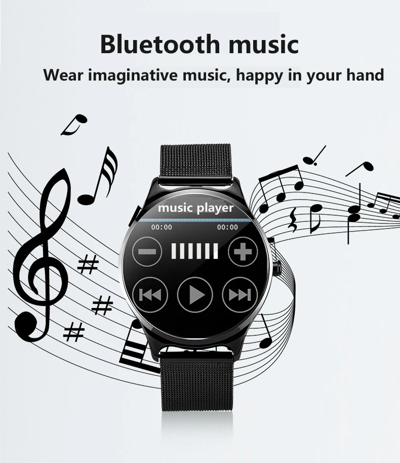 Смарт-часы Make Call для мужчин, водонепроницаемые, пульсометр, фитнес-трекер, часы с музыкальным управлением, шагомер, умные часы для iOS, Android
