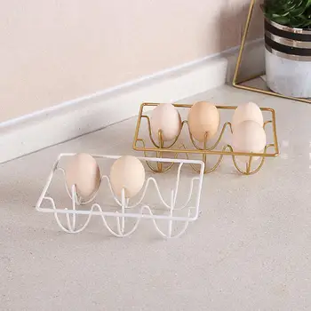 

Iron Hollow Anti-rust Egg Rack Kitchen Restaurant Fridge Eggs Holder Display Storage Rack Iron Stand Organizer
