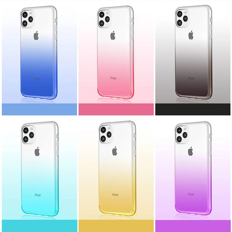 

Luxury Case For iPhone 11 Gradient Pattern Phone Case For iPhone XR XS max 7 8 Plus 6 6S For iPhone 11 pro Soft Silicone Cover