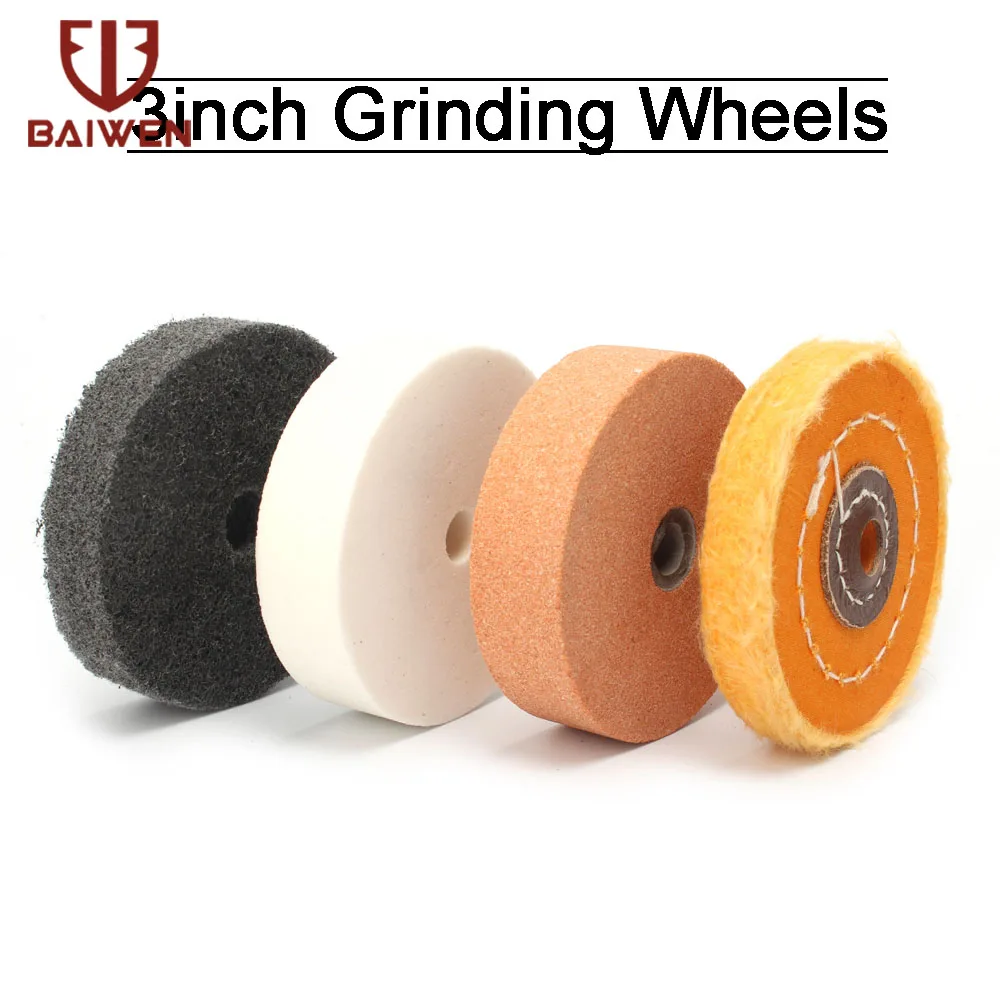 75Mm 3'' Bench Grinder Grinding Wheel Ceramic Nylon Felt Polishing Wheels For Metal Marble Stone Polishing Abrasive Rotary Tools 75Mm 3'' Bench Grinder Grinding Wheel Ceramic Nylon Felt Polishing Wheels For Metal Marble Stone Polishing Abrasive Rotary Tools