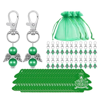 

24pack Gift Bag Set DIY Holiday Christmas Decoration Cute Packaging Tree Ornament Jewelry Candy Storage With Keychain And Tag