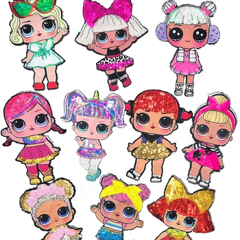 

Cloth Stickers LOL Doll Surprise Cute Patch Stickers Decorative Embroidery Children's lol dolls anime figures Decoration Patch
