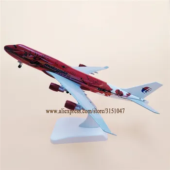 

20cm Alloy Metal Air Red Malaysia Airlines Boeing 747 B747-400 Airways Airplane Model Plane Model Stand Aircraft Gifts