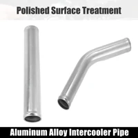 X Autohaux Aluminum Alloy Intake Tube OD 38/45/51/63/76/89/102MM Intercooler Pipe Air Tube 0 45 Degrees 300mm Long for Auto Car 1