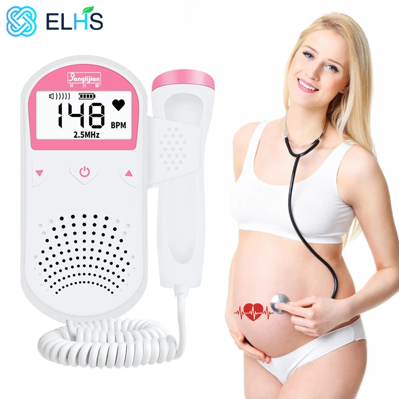 Doppler Fetal Baby Monitor Pregnant-Doppler-Detector No-Radiation Home for Sonar