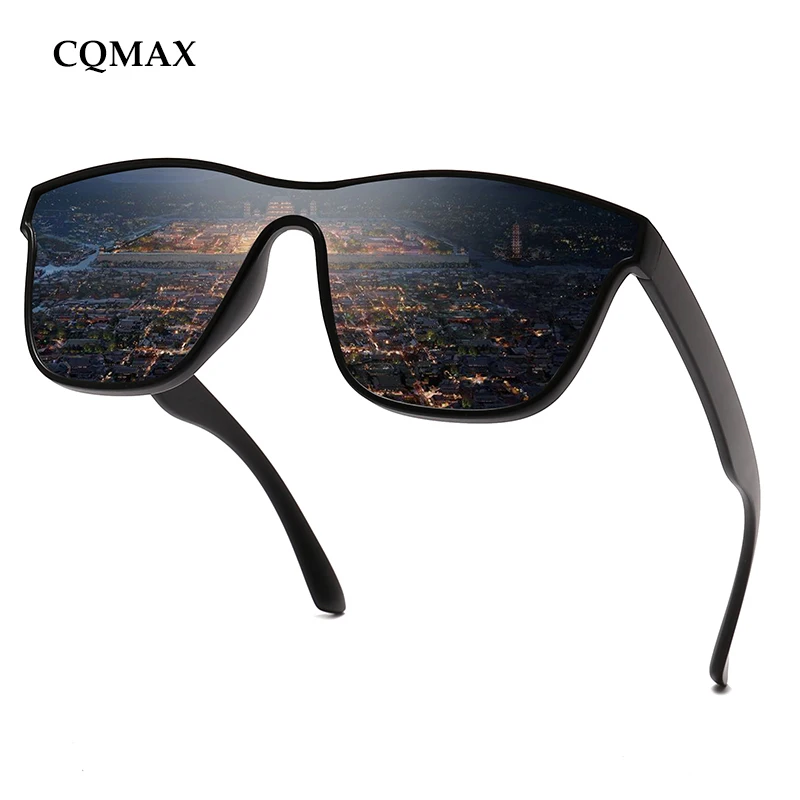 CQMAX 2019 брендовые дизайнерские квадратные цельные мужские солнцезащитные очки