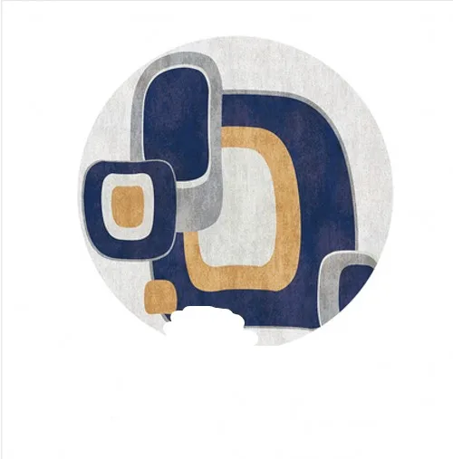 Скандинавский круглый коврик для гостиной с рисунком, декоративный ковер для гостиной, ковер для гостиницы, популярный коврик для пола без волос - Цвет: 03as picture