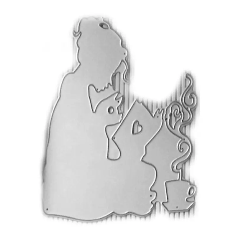

2020 New Read Book Girl Metal Cutting Dies Stencil Scrapbooking DIYAlbum Stamp Paper