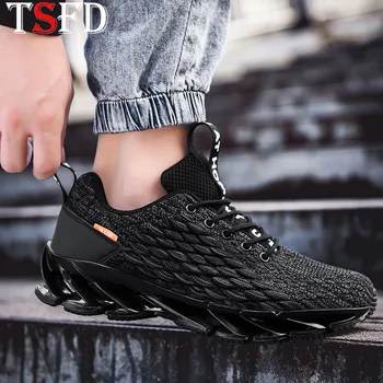

Mesh Breathable Running Shoes Men Sneakers Blade Sport Shoes Male Large Sizes White Sports Shoes Lace Up Men's Shoe Zapatos V10