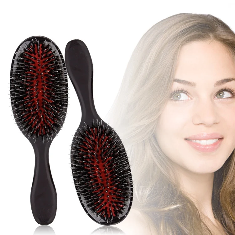 2pcs Hair Nylon Massage Comb Natural Bristles Anti-static Nylon Wooden Hair Comb for Women Ladies Air Cushion Comb